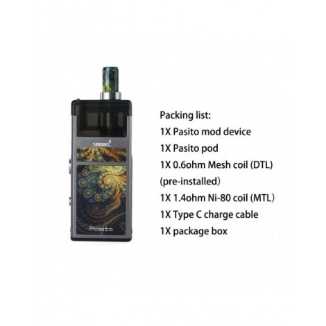 Smoant Pasito Rebuildable Pod System Box Mod Kit 1100mAh