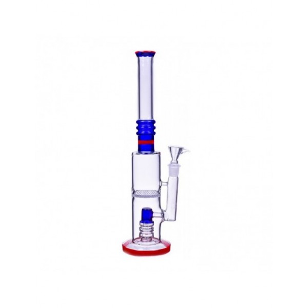 Dual Perc Cylinder Base Bong ...